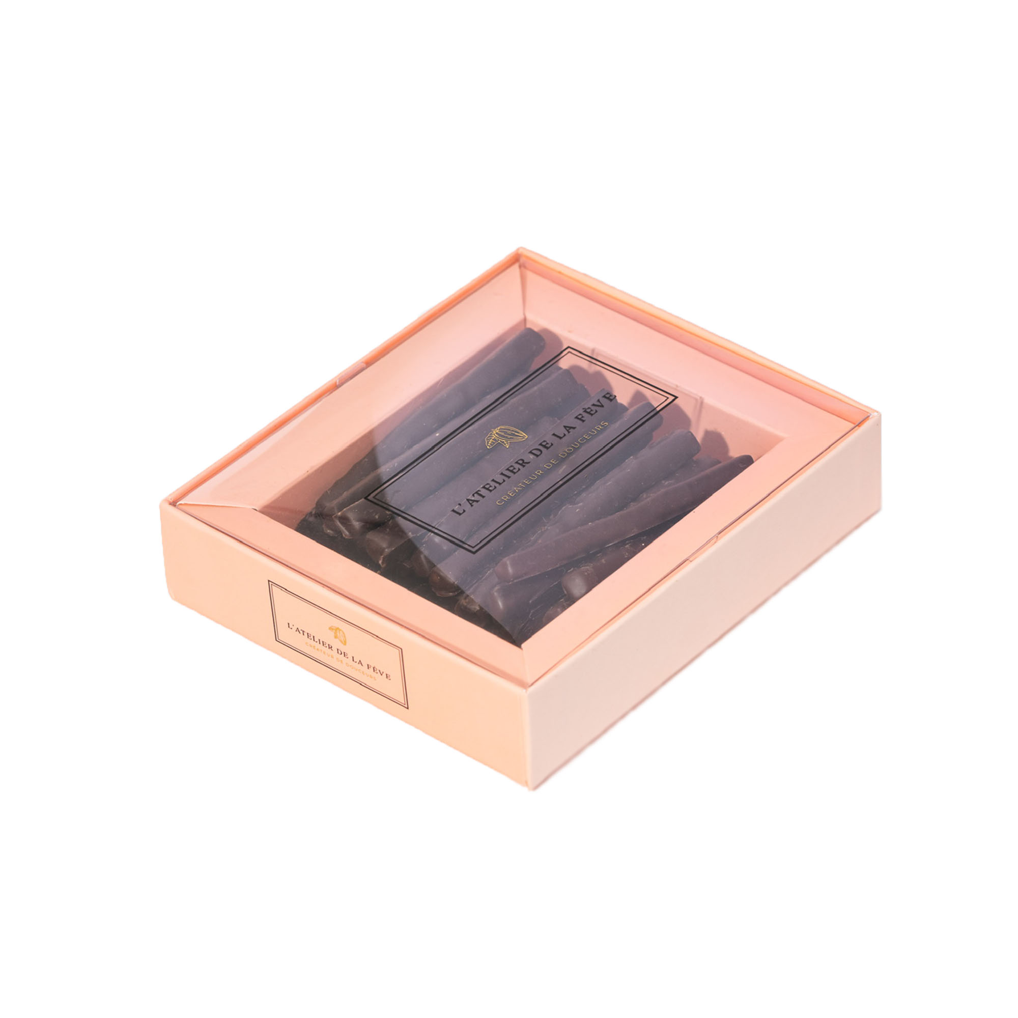 Orangettes | 140g — chocolat artisanal vegan, L'Atelier de la Fève Marseille